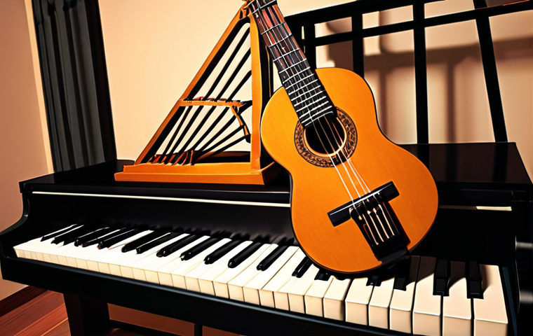 **Prompt 1: The Soul of Music: Skill Meets Knowledge**
    A passionate music composer, perhaps with South Asian features, immersed in their art. The scene combines traditional and modern musical elements: a classical sitar and tabla are gracefully positioned near a modern piano and a laptop displaying a Digital Audio Workstation (DAW). Vibrant, abstract energy, representing innate talent and the 'soul' (روح) of music, flows from the composer's hands, connecting to the instruments. In the background, subtle, blurred academic symbols or books hint at foundational knowledge, but the primary focus is on the dynamic, evolving artistic expression and continuous learning, illuminated by soft, warm lighting.